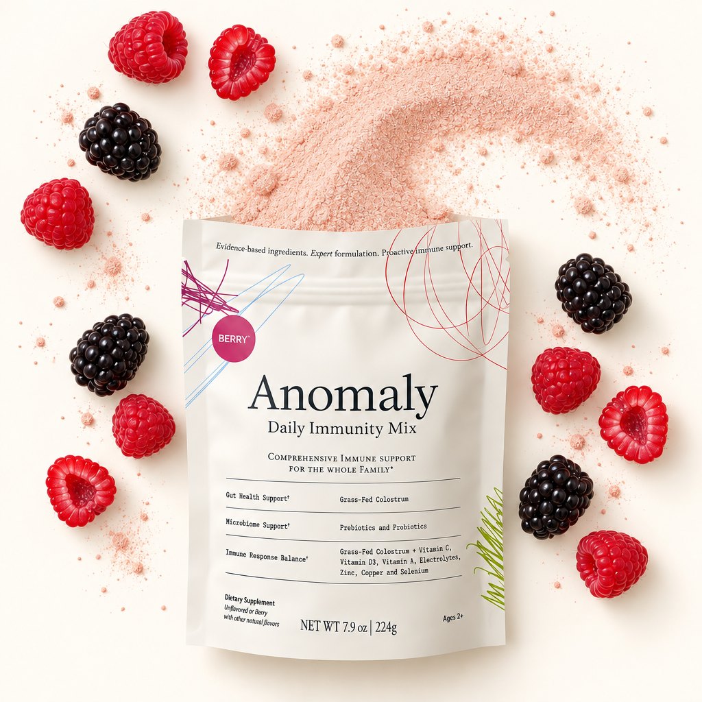 Anomaly Berry pouch with berries and pink powder